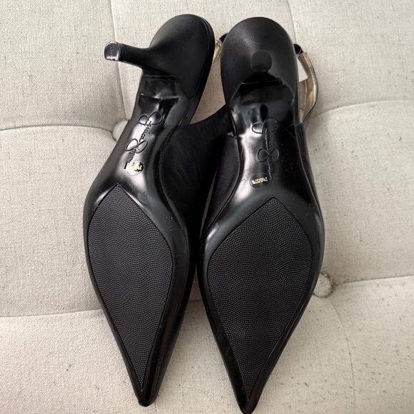 Jessica Simpson Black Pointed Slingback Heels - Picture 2 of 3